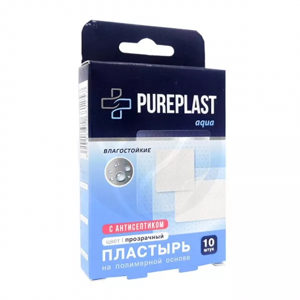 Изображение товара Pureplast Aqua пластырь бактерицидный на полимерной основе, №10