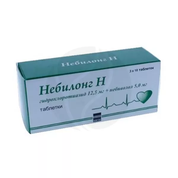 Изображение товара Небилонг Н таблетки 12,5мг+5мг №30 для лечения гипертензии