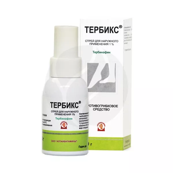 Изображение товара Тербикс спрей д/наружн. прим. 1%, 30г Изображение товара Тербикс спрей д/наружн. прим. 1%, 30г