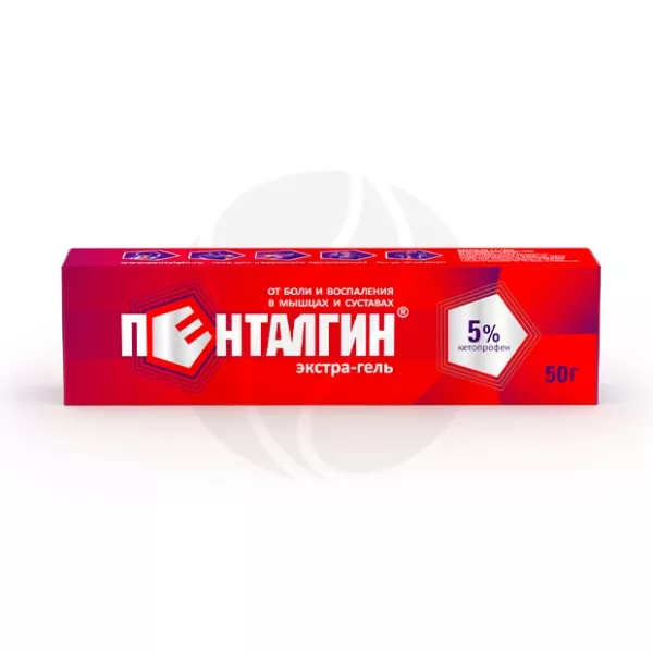 Изображение товара Пенталгин Экстра гель 5% для наружного применения 50 г