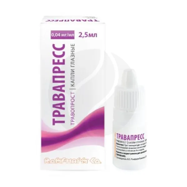 Изображение товара Глазные капли Травапресс 40мкг/мл, 2,5мл, Румыния