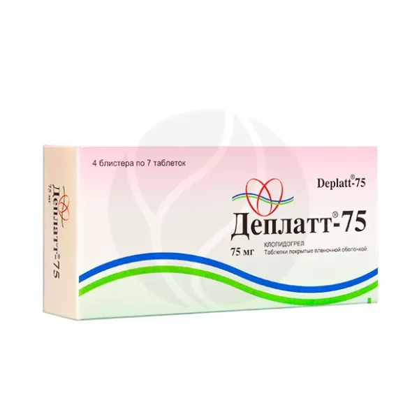 Деплатт-75 таблетки покрыт. п/о 75мг, №28