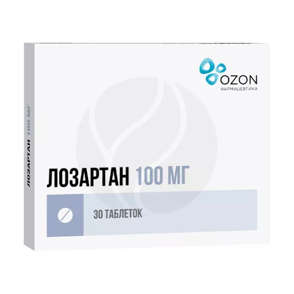 Лозартан Озон таблетки покрыт. п/о 100мг, №30