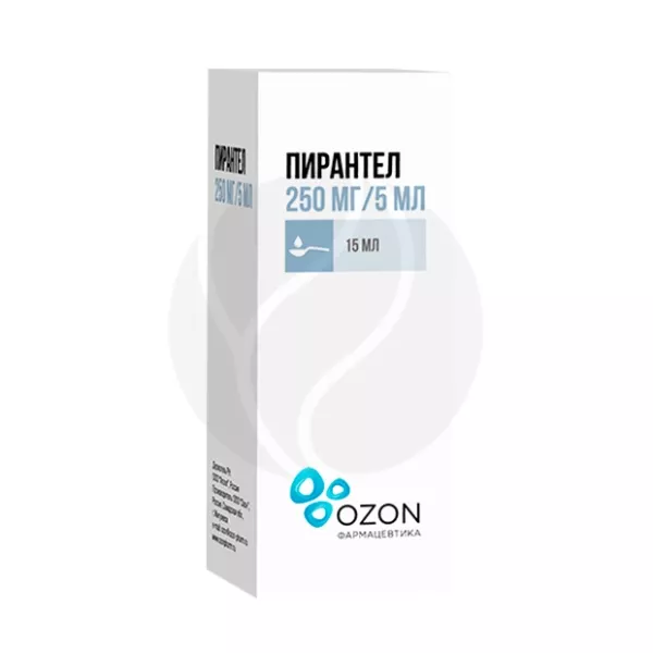 Изображение товара Пирантел суспензия д для приема внутрь 250мг/5мл 15мл Озон Фарм