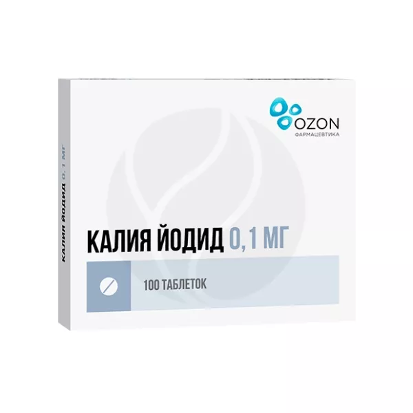 Изображение товара Калия йодид таблетки 100 мкг №100 Озон