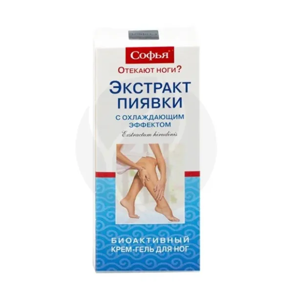 Изображение товара Софья Экстракт пиявки крем-гель для ног с охлаждающим эффектом, 75мл Изображение товара Софья Экстракт пиявки крем-гель для ног с охлаждающим эффектом, 75мл