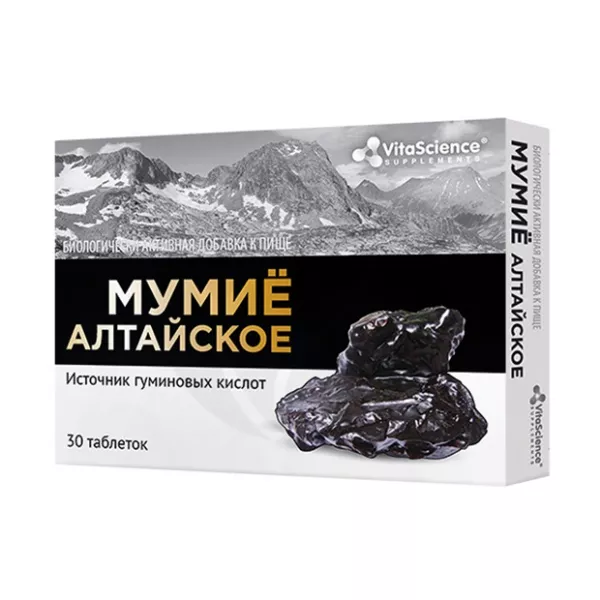 Изображение товара Vitascience Мумие алтайское таблетки 30 шт натуральный БАД для укрепления здоровья
