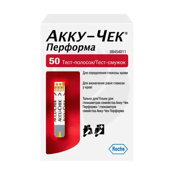 Изображение товара Тест-полоски для глюкометра Акку-Чек Перформа, 50 шт, Германия