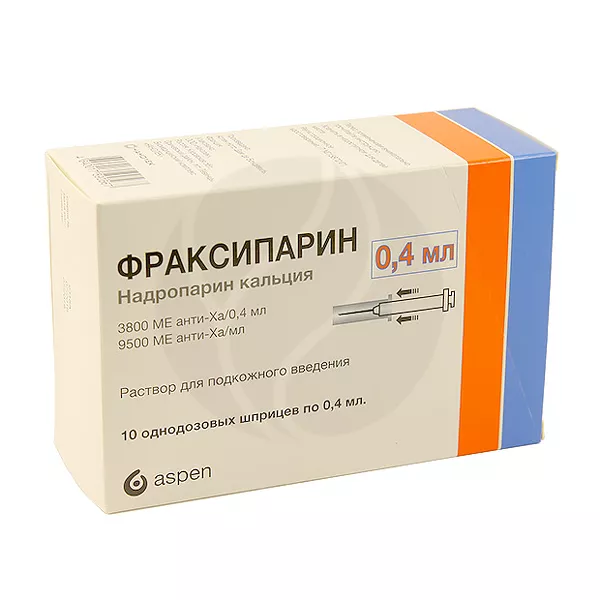 Изображение товара Фраксипарин раствор д/п/к введ. 3800МЕ анти-Ха/0,4мл, №10 Нанолек Изображение товара Фраксипарин раствор д/п/к введ. 3800МЕ анти-Ха/0,4мл, №10 Нанолек