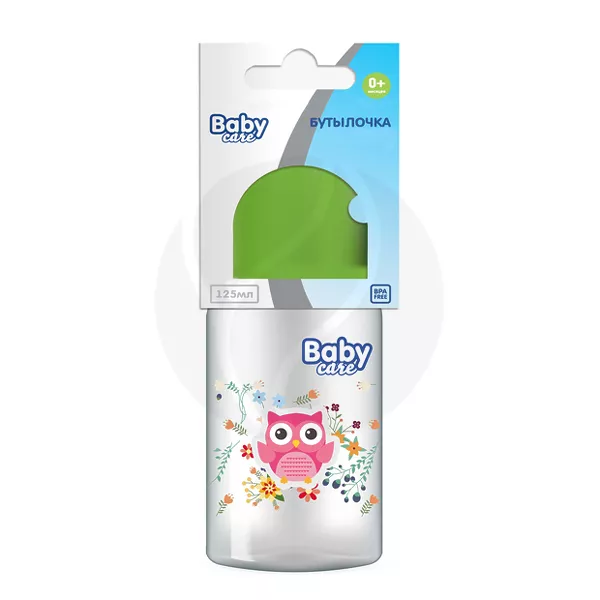 Изображение товара Бутылочка для кормления Baby Care 125 мл с силиконовой соской 0+ мес Изображение товара Бутылочка для кормления Baby Care 125 мл с силиконовой соской 0+ мес