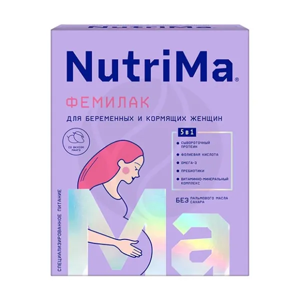 Изображение товара NutriMa Фемилак смесь для беременных и кормящих со вкусом манго 350 г