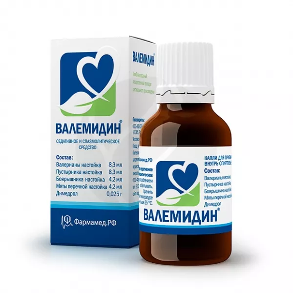 Изображение товара Валемидин капли для приема внутрь 25 мл седативное средство