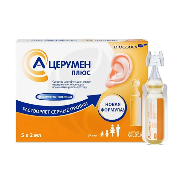 Изображение товара А-Церумен Плюс средство для промывания ушей 2мл №5 Изображение товара А-Церумен Плюс средство для промывания ушей 2мл №5