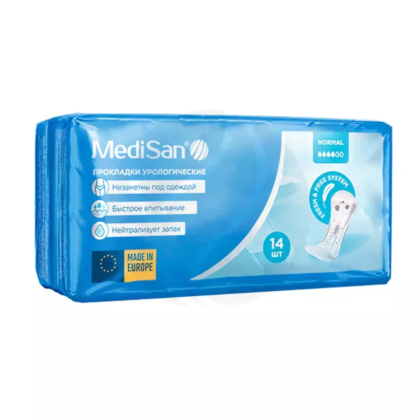 Изображение товара MediSan Normal soft прокладки урологические для женщин, 14шт