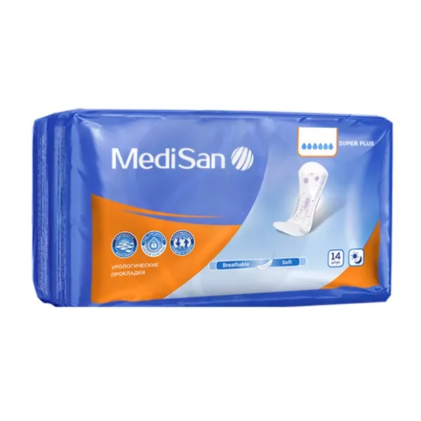 Изображение товара MediSan Super plus урологические прокладки №14 для защиты и комфорта