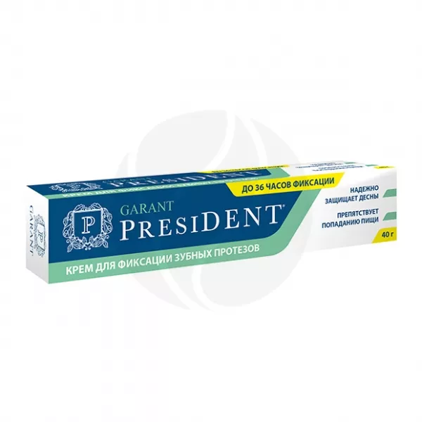 PresiDENT Garant крем для фиксации зубных протезов мятный вкус, 40г ...