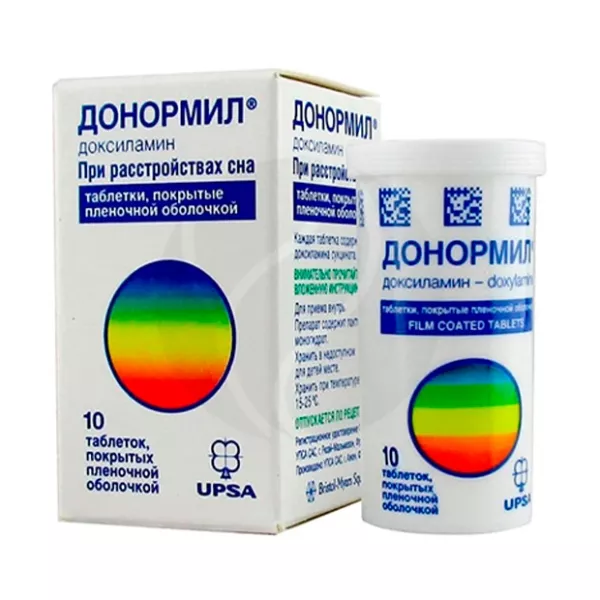 Изображение товара Донормил таблетки п/о 15мг, №10 от бессонницы