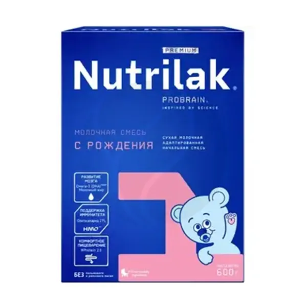 Изображение товара Nutrilak Premium 1 сухая молочная смесь для новорожденных 600г без ГМО