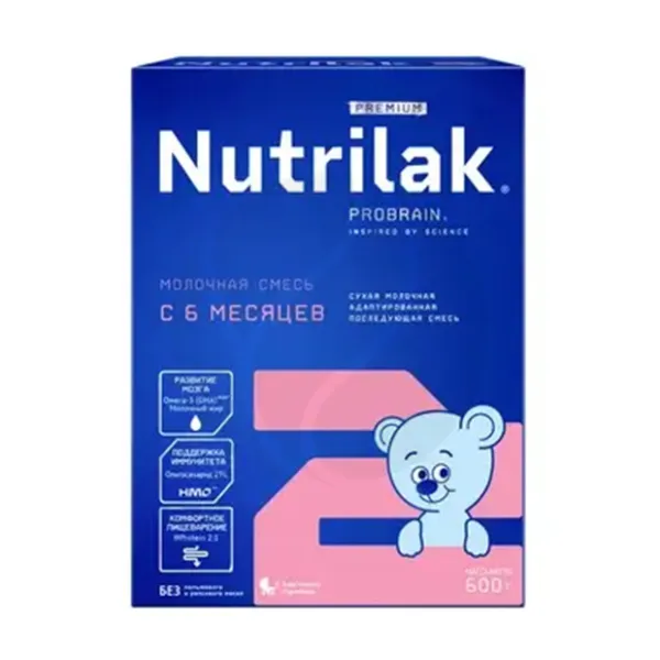 Изображение товара Nutrilak Premium 2 сухая молочная смесь 600г для детей 6 месяцев и старше