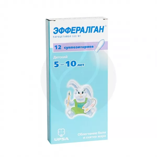 Эффералган суппозитории рект. 300мг, №12