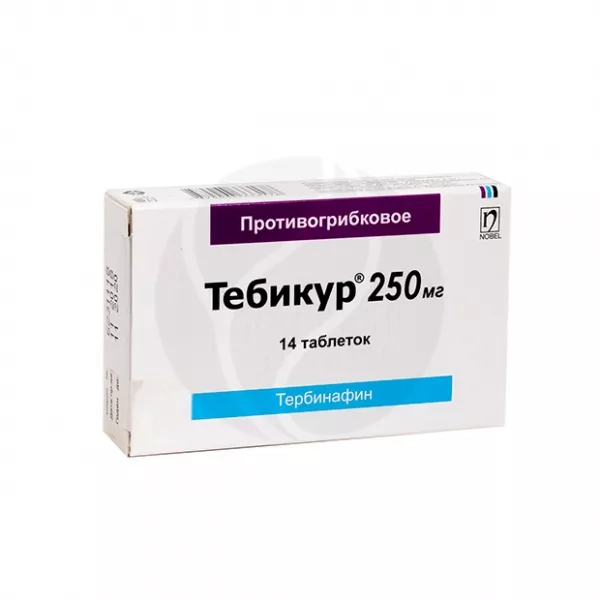 Тебикур таблетки 250мг, №14