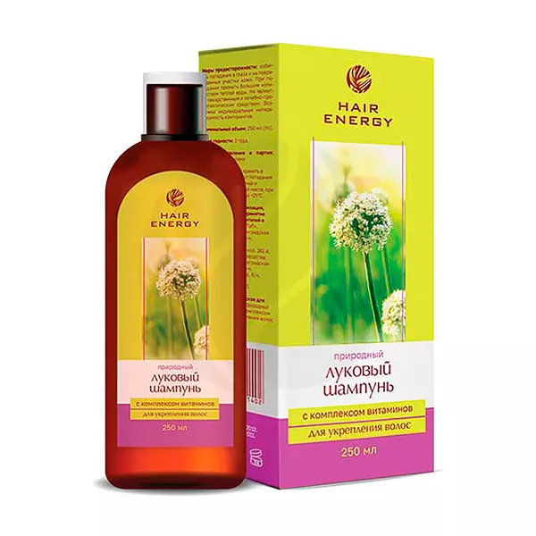 Изображение товара Hair Energy Луковый шампунь с витаминами 250мл Изображение товара Hair Energy Луковый шампунь с витаминами 250мл