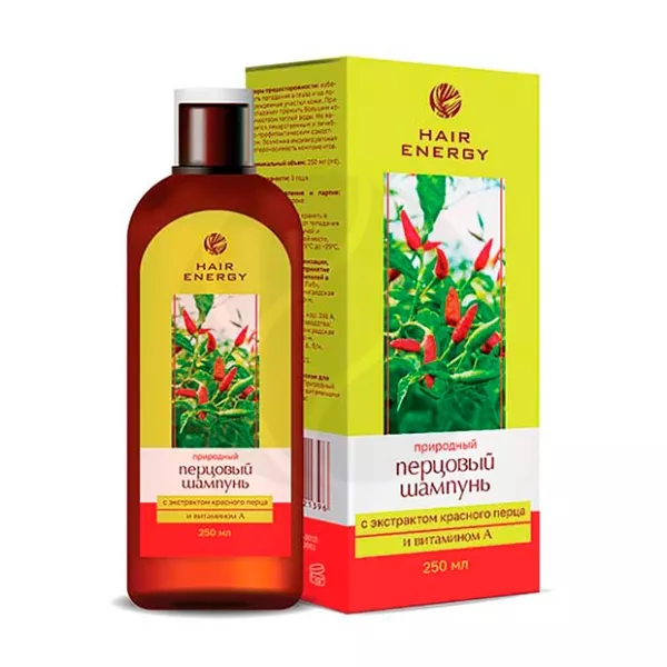 Изображение товара Hair Energy Перцовый шампунь с витаминами 250мл для укрепления и роста волос