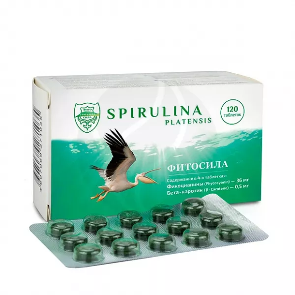 Спирулина Фитосила таблетки 350мг, №120