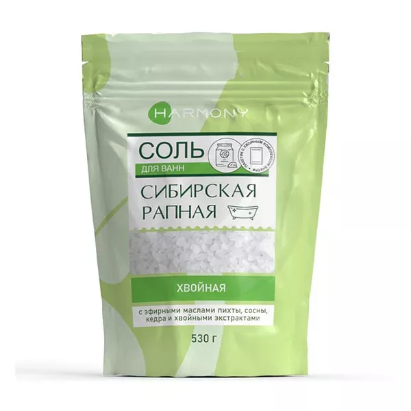 Изображение товара Harmony соль для ванн Сибирская рапная Хвойная 530г натуральное расслабление