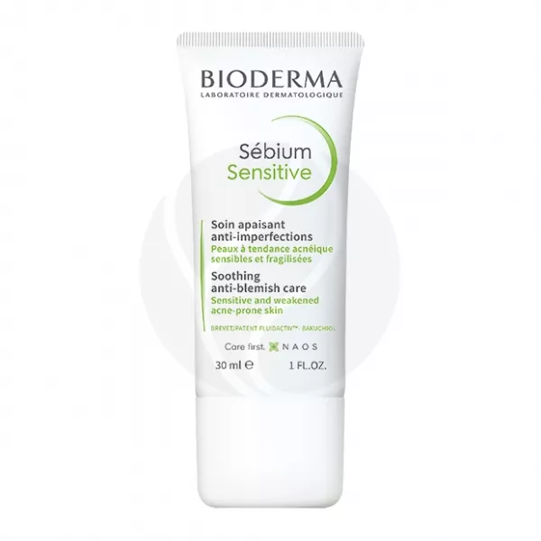 Изображение товара Увлажняющий и успокаивающий крем Bioderma Sebium Sensitive 30мл для проблемной кожи