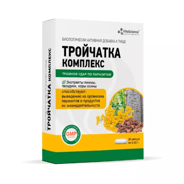 Изображение товара Vitascience Тройчатка комплекс капсулы 30 шт натуральный добавка для здоровья Изображение товара Vitascience Тройчатка комплекс капсулы 30 шт натуральный добавка для здоровья