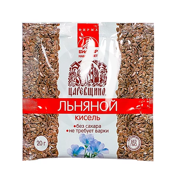 Изображение товара Биокор Царевщино льняной кисель без сахара, 20г Изображение товара Биокор Царевщино льняной кисель без сахара, 20г