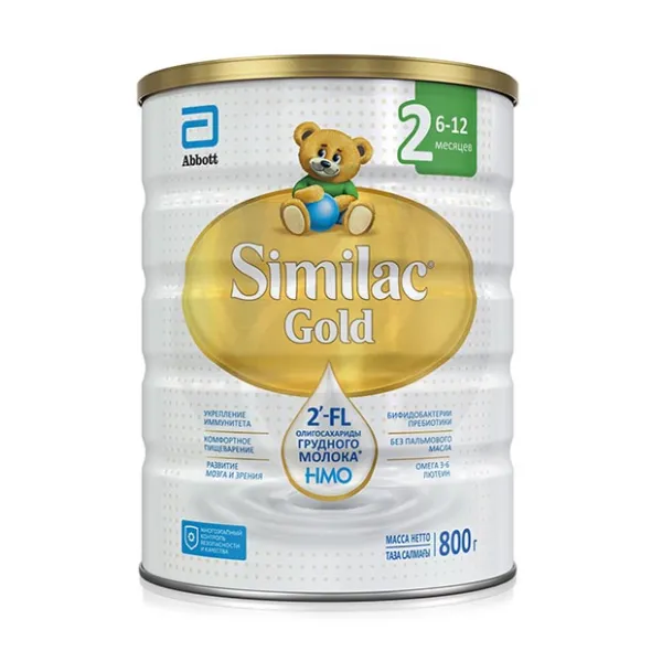 Изображение товара Similac Gold 2 сухая молочная смесь для детей 6-12 месяцев 800г