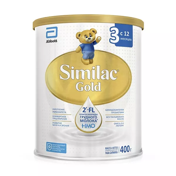 Изображение товара Similac Gold 3 сухая молочная смесь (12+мес), 400г Изображение товара Similac Gold 3 сухая молочная смесь (12+мес), 400г