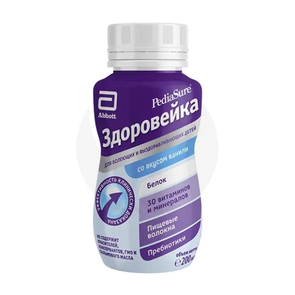 Изображение товара PediaSure Здоровейка жидкая смесь со вкусом ванили (12+мес), 200мл Изображение товара PediaSure Здоровейка жидкая смесь со вкусом ванили (12+мес), 200мл