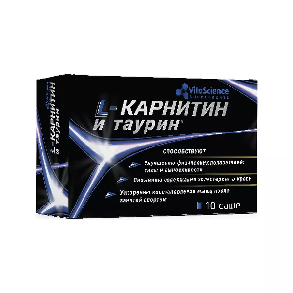 Изображение товара VitaScience Комплекс L-карнитина и Таурина порошок д/приема внутрь, №10 Изображение товара VitaScience Комплекс L-карнитина и Таурина порошок д/приема внутрь, №10