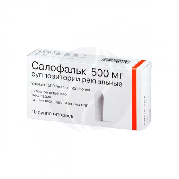 Изображение товара Салофальк суппозитории ректальные 500мг для лечения язвенного колита