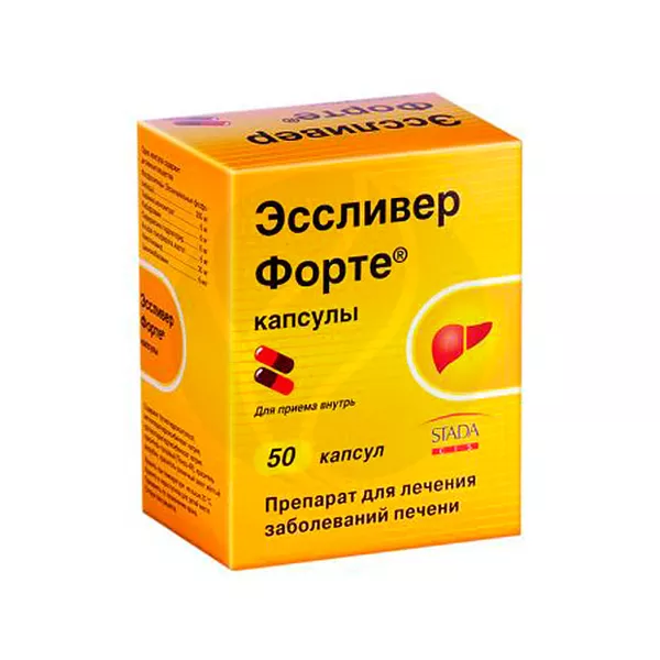 Изображение товара Эссливер Форте капсулы для печени 50 шт Наброс Фарма Индия