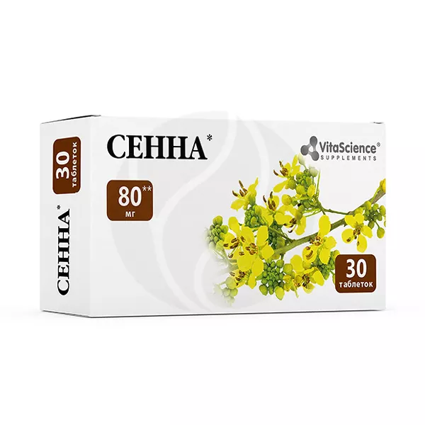 Изображение товара Vitascience Сенна таблетки для улучшения пищеварения, №30