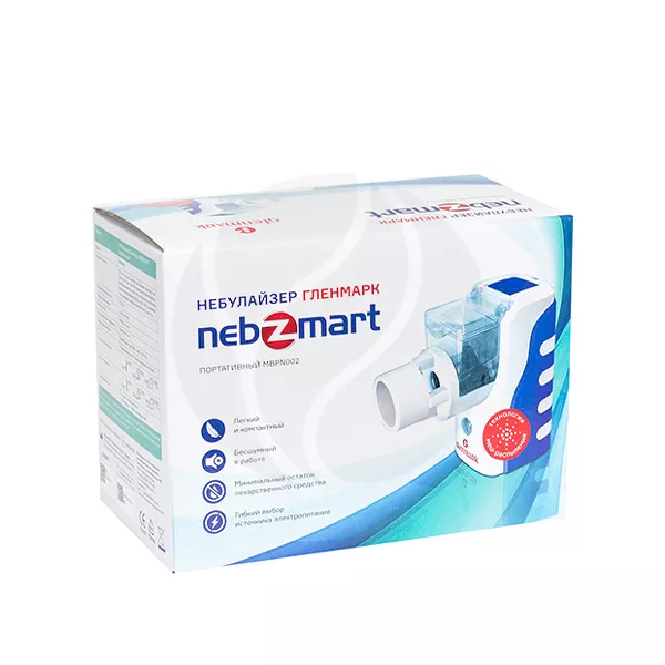 Изображение товара Glenmark Nebzmart Портативный ингалятор MBPN002 Изображение товара Glenmark Nebzmart Портативный ингалятор MBPN002