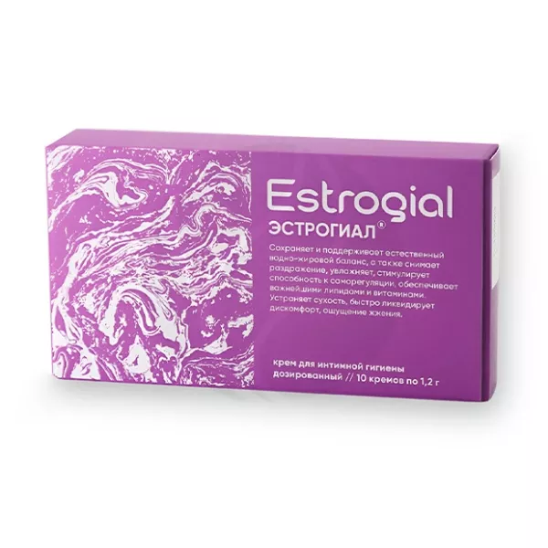 Изображение товара Эстрогиал крем дозированный для интимной гигиены 1,2г №10 - увлажнение и защита при сухости