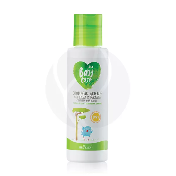 Изображение товара Bielita Baby care Детское экомасло для тела массажное (0+), 105мл Изображение товара Bielita Baby care Детское экомасло для тела массажное (0+), 105мл