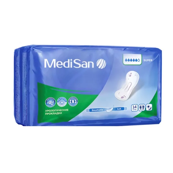 MediSan Soft прокладки урологические супер, №14
