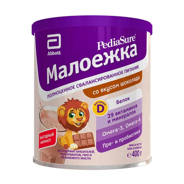 Изображение товара ПедиШур Малоежка сухая смесь со вкусом шоколада 400г для детей 1-10 лет