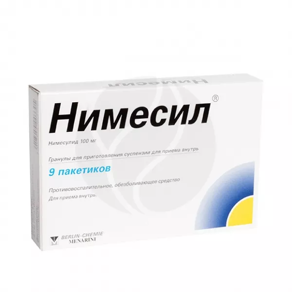 Нимесил гран. д/сусп. для приема внутрь 100мг, №9 Гранулы для приготовления суспензии для приема внутрь Упаковка Файн Фудс Фармасьютикалз Н Т М С П А, купить в аптеке ВИТА