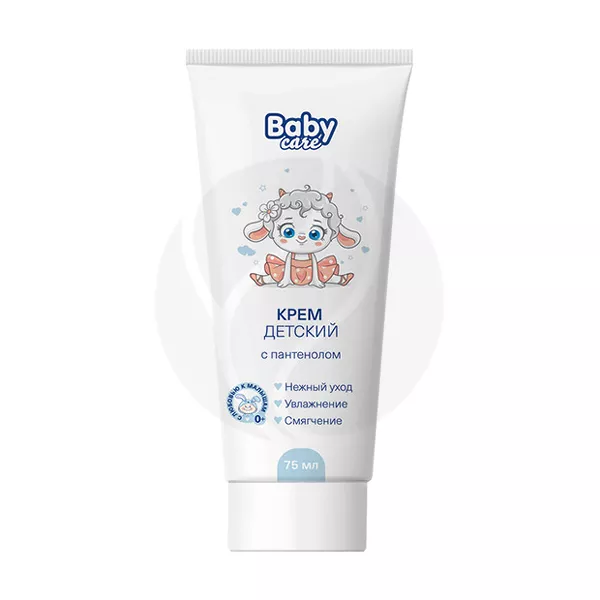 Изображение товара Детский крем с пантенолом Baby Care 75мл для чувствительной и раздраженной кожи Изображение товара Детский крем с пантенолом Baby Care 75мл для чувствительной и раздраженной кожи