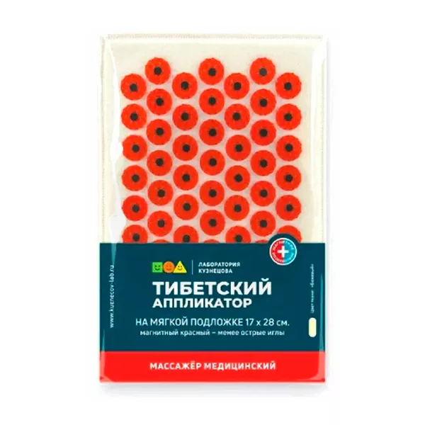 Изображение товара Массажер Тибетский аппликатор магнитный на мягкой подложке (17*28см), красный(менее острые иглы) Изображение товара Массажер Тибетский аппликатор магнитный на мягкой подложке (17*28см), красный(менее острые иглы)