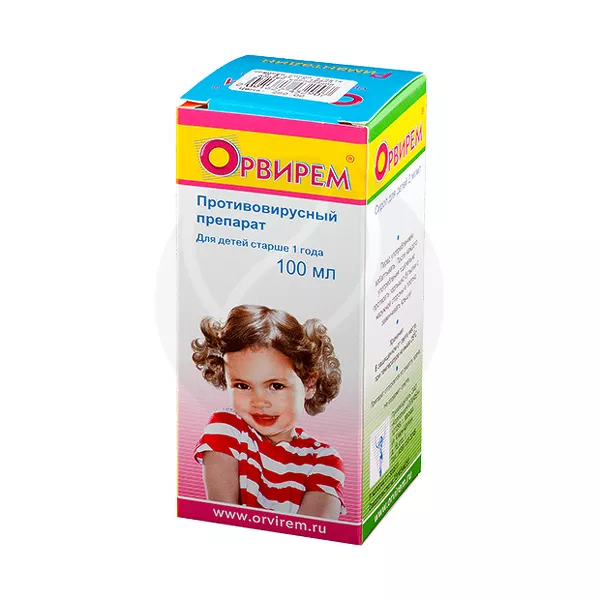 Изображение товара Орвирем сироп для детей 2мг/мл, 100мл Изображение товара Орвирем сироп для детей 2мг/мл, 100мл