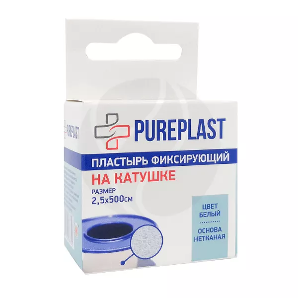 Изображение товара Pureplast пластырь фиксирующий на нетканой основе, (2,5х500см) Изображение товара Pureplast пластырь фиксирующий на нетканой основе, (2,5х500см)