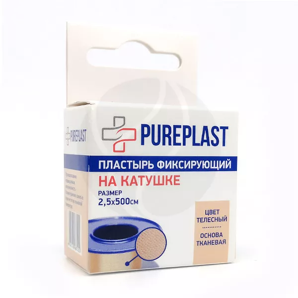 Изображение товара Pureplast пластырь на тканевой основе телесного цвета 2,5х500 см Изображение товара Pureplast пластырь на тканевой основе телесного цвета 2,5х500 см